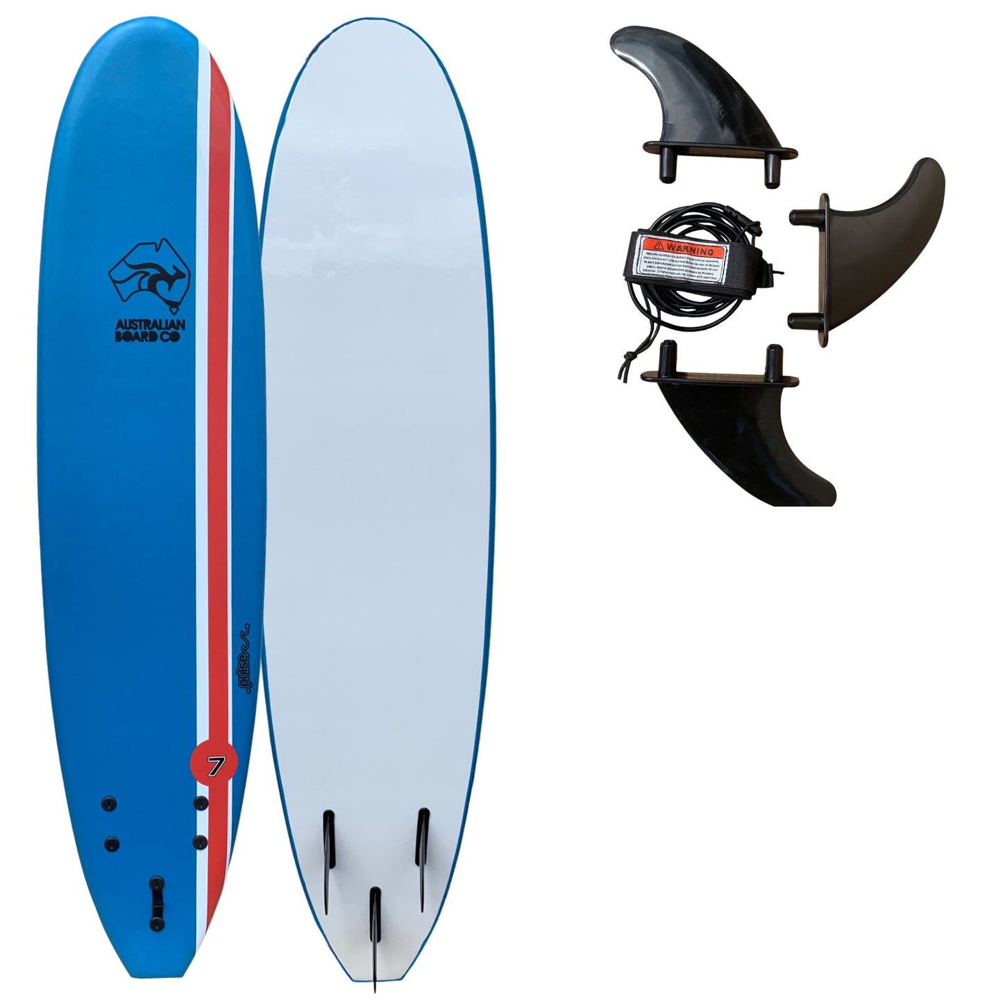 7ft Surfboard - Soft Foamie Surfboard for Learners and Beginners, Adults and Kids - 7ft Pulse from Australian Board Co