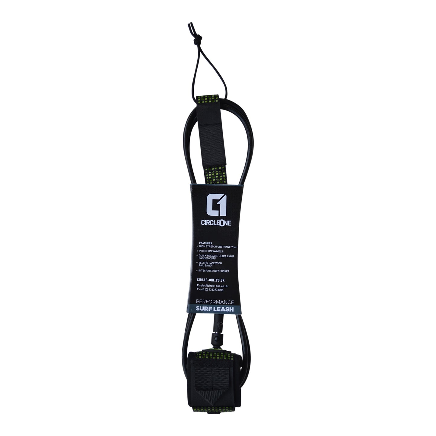 Performance Surfboard Ankle Leash Black